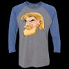Unisex Triblend Three-Quarter Raglan T-Shirt Thumbnail