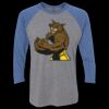 Unisex Triblend Three-Quarter Raglan T-Shirt Thumbnail