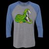 Unisex Triblend Three-Quarter Raglan T-Shirt Thumbnail