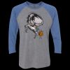 Unisex Triblend Three-Quarter Raglan T-Shirt Thumbnail