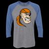 Unisex Triblend Three-Quarter Raglan T-Shirt Thumbnail