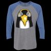 Unisex Triblend Three-Quarter Raglan T-Shirt Thumbnail