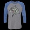 Unisex Triblend Three-Quarter Raglan T-Shirt Thumbnail