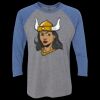 Unisex Triblend Three-Quarter Raglan T-Shirt Thumbnail