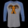 Unisex Triblend Three-Quarter Raglan T-Shirt Thumbnail