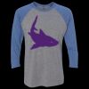 Unisex Triblend Three-Quarter Raglan T-Shirt Thumbnail