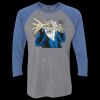 Unisex Triblend Three-Quarter Raglan T-Shirt Thumbnail
