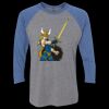 Unisex Triblend Three-Quarter Raglan T-Shirt Thumbnail
