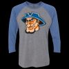 Unisex Triblend Three-Quarter Raglan T-Shirt Thumbnail