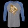 Unisex Triblend Three-Quarter Raglan T-Shirt Thumbnail