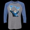 Unisex Triblend Three-Quarter Raglan T-Shirt Thumbnail