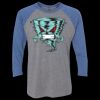 Unisex Triblend Three-Quarter Raglan T-Shirt Thumbnail