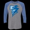 Unisex Triblend Three-Quarter Raglan T-Shirt Thumbnail