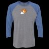 Unisex Triblend Three-Quarter Raglan T-Shirt Thumbnail