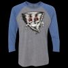 Unisex Triblend Three-Quarter Raglan T-Shirt Thumbnail
