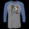 Unisex Triblend Three-Quarter Raglan T-Shirt Thumbnail