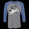 Unisex Triblend Three-Quarter Raglan T-Shirt Thumbnail