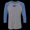 Unisex Triblend Three-Quarter Raglan T-Shirt Thumbnail