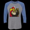 Unisex Triblend Three-Quarter Raglan T-Shirt Thumbnail