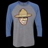 Unisex Triblend Three-Quarter Raglan T-Shirt Thumbnail