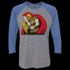Unisex Triblend Three-Quarter Raglan T-Shirt Thumbnail