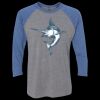 Unisex Triblend Three-Quarter Raglan T-Shirt Thumbnail