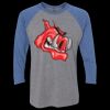Unisex Triblend Three-Quarter Raglan T-Shirt Thumbnail