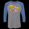 Unisex Triblend Three-Quarter Raglan T-Shirt Thumbnail