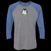 Unisex Triblend Three-Quarter Raglan T-Shirt Thumbnail