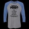 Unisex Triblend Three-Quarter Raglan T-Shirt Thumbnail