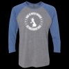 Unisex Triblend Three-Quarter Raglan T-Shirt Thumbnail