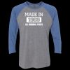 Unisex Triblend Three-Quarter Raglan T-Shirt Thumbnail