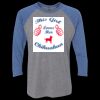 Unisex Triblend Three-Quarter Raglan T-Shirt Thumbnail