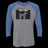 Unisex Triblend Three-Quarter Raglan T-Shirt Thumbnail