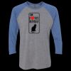 Unisex Triblend Three-Quarter Raglan T-Shirt Thumbnail