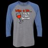 Unisex Triblend Three-Quarter Raglan T-Shirt Thumbnail