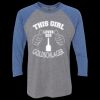 Unisex Triblend Three-Quarter Raglan T-Shirt Thumbnail