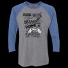 Unisex Triblend Three-Quarter Raglan T-Shirt Thumbnail