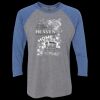 Unisex Triblend Three-Quarter Raglan T-Shirt Thumbnail