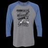 Unisex Triblend Three-Quarter Raglan T-Shirt Thumbnail