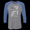 Unisex Triblend Three-Quarter Raglan T-Shirt Thumbnail