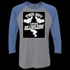 Unisex Triblend Three-Quarter Raglan T-Shirt Thumbnail