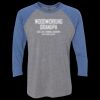 Unisex Triblend Three-Quarter Raglan T-Shirt Thumbnail