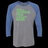 Unisex Triblend Three-Quarter Raglan T-Shirt Thumbnail
