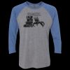 Unisex Triblend Three-Quarter Raglan T-Shirt Thumbnail
