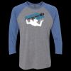 Unisex Triblend Three-Quarter Raglan T-Shirt Thumbnail