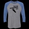 Unisex Triblend Three-Quarter Raglan T-Shirt Thumbnail