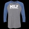 Unisex Triblend Three-Quarter Raglan T-Shirt Thumbnail
