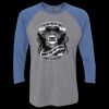 Unisex Triblend Three-Quarter Raglan T-Shirt Thumbnail