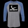 Unisex Triblend Three-Quarter Raglan T-Shirt Thumbnail